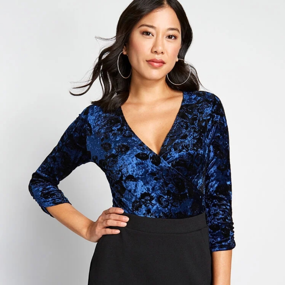 Modcloth Velvet Bodysuit